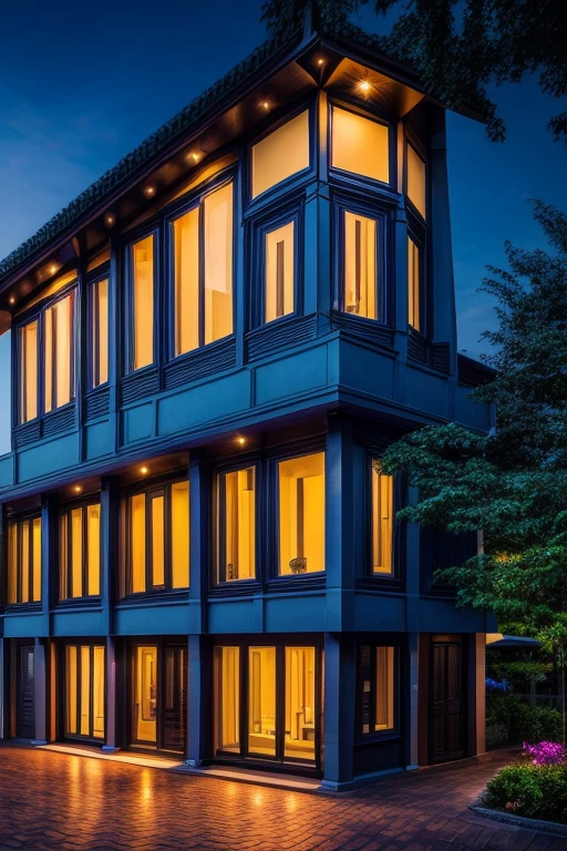 Masterpiece, Best Quality, exterior, evening, ultraviolet Asia