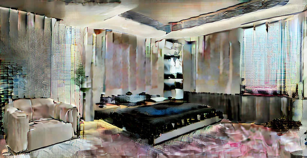 (best quality,4k,highres:1.2),ultra-detailed,realistic:1.37, ((white wall:1.3)), colorful carpet, (sister's room), cartoon wall painting, white cabinet,((wall painted white )), floor tile beige, white cart, daylight, realistic, 3Dmax corona render, children, ((soft bench cushion)),