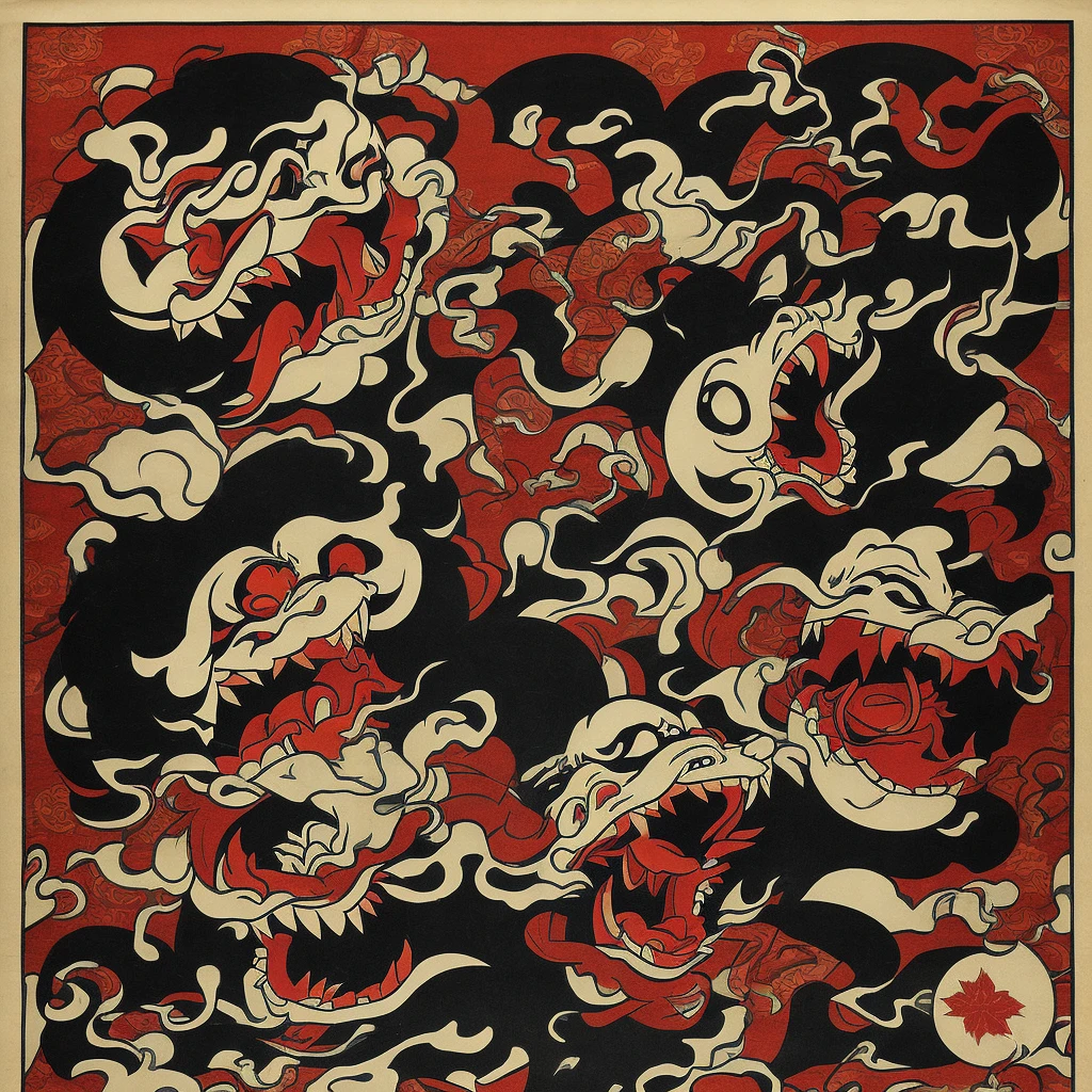 Highest quality　Japan Yokai　scared　Creepy　