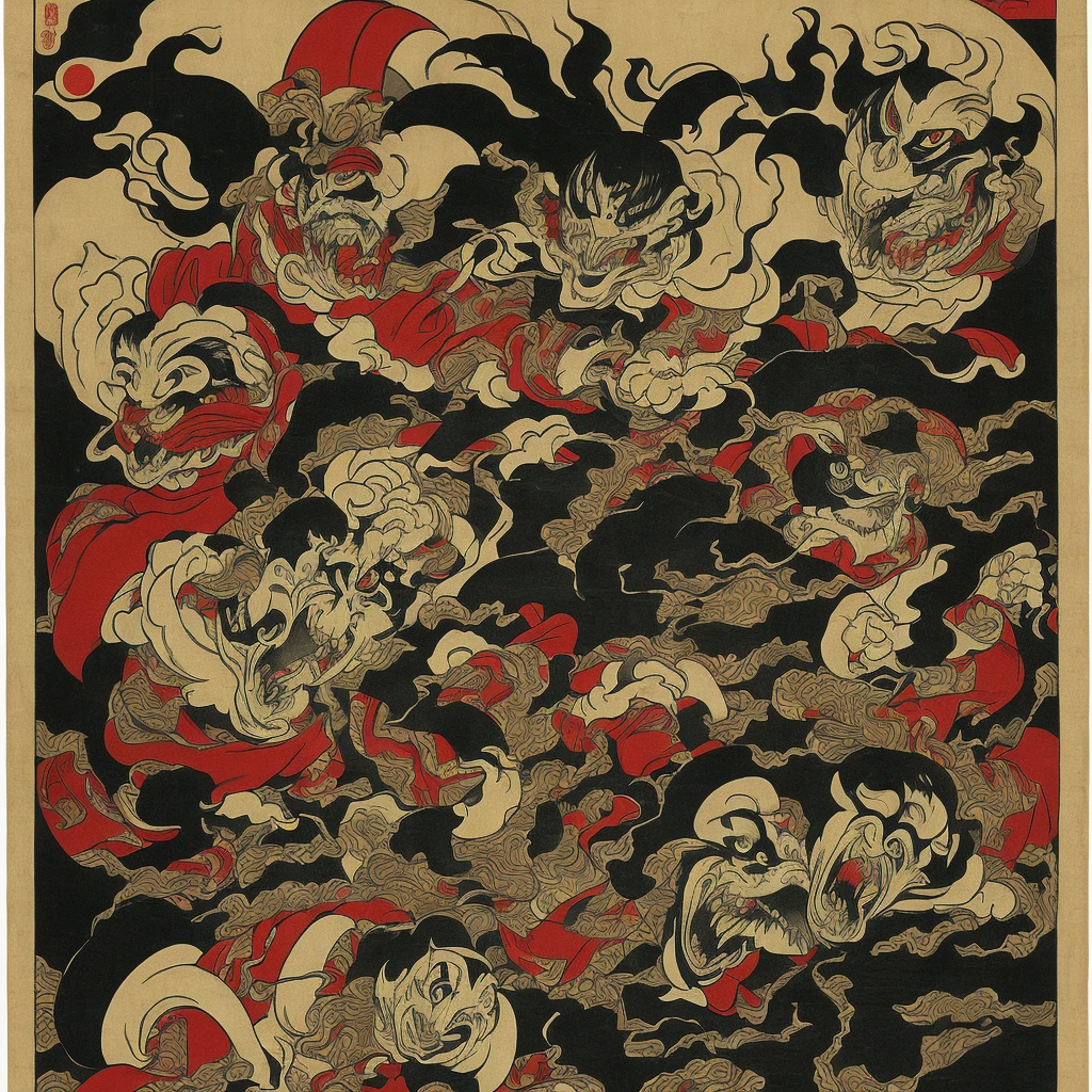 Highest quality Japan Yokai scared Creepy