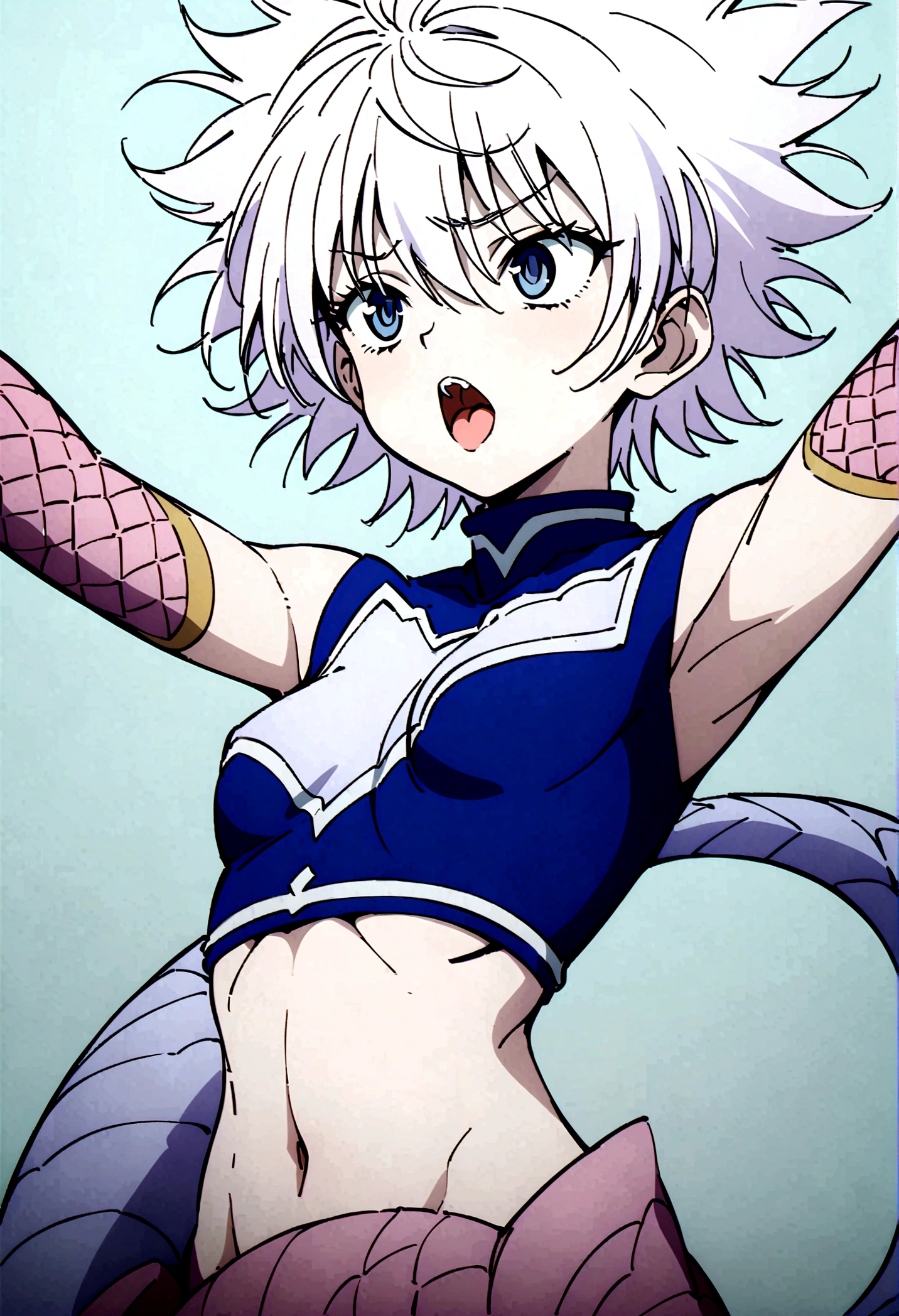 killua ahegao crop top lamia body 