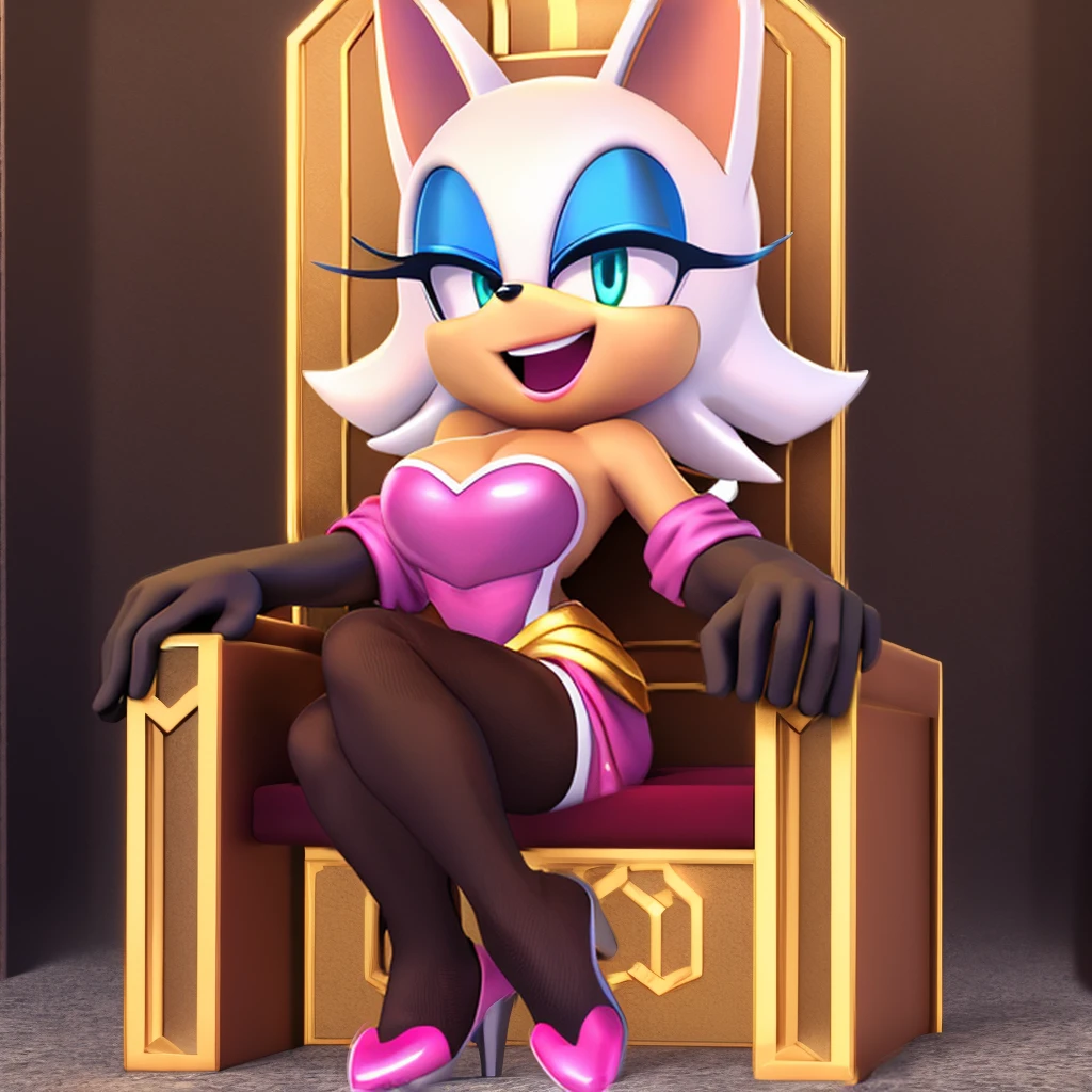 Rouge he sits on a throne and laughs Black bodystocking