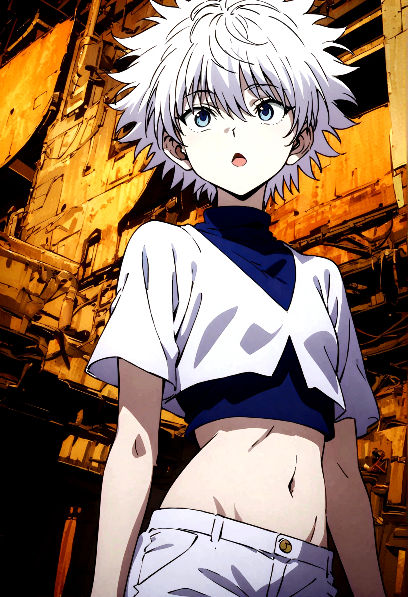killua ahegao crop top