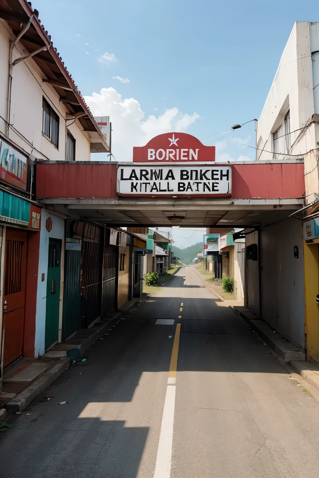 Sinage in border city, signage name tampin