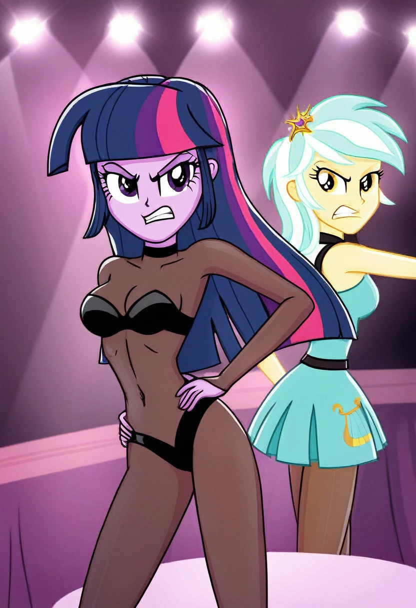 Eqg Twilight sparkle bodystocking dancing angry lyra in