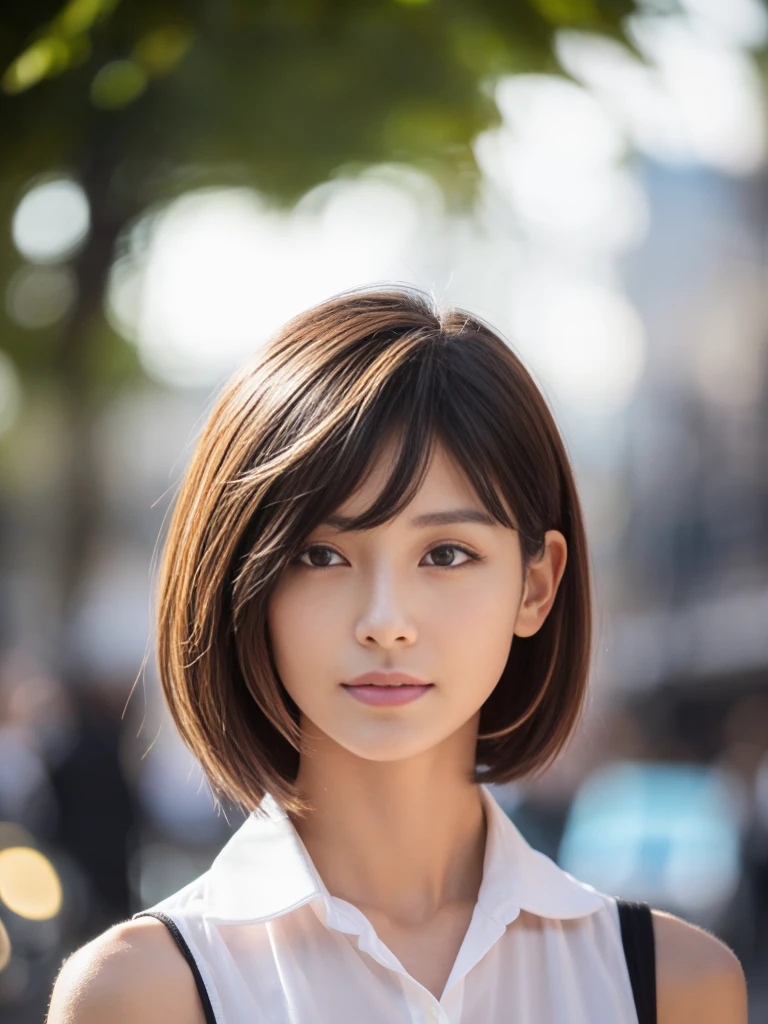 ((Highest quality、In 8K、masterpiece:1.3))、Sharp focus:1.2、Beautiful woman perfect body:1.4、Slim Abs:1.2、((Short Hair:1.2))、(Trendy fashion in Paris、shirt:1.1)、White background、Wet body:1.5、Three-dimensional texture、Detailed eyes、（Brown Hair、Black Hair:1.2)、Very shiny hair、Backward view、Hair quality improvement、Handsome short、Short-haired blonde。