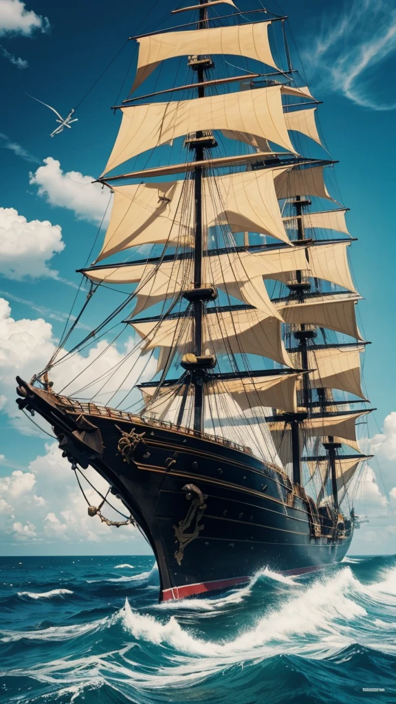 Background image: anime, black and yellow pirate ship,