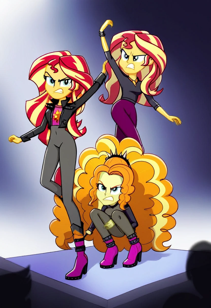 Eqg adagio bodystocking dancing angry sunset shimmer