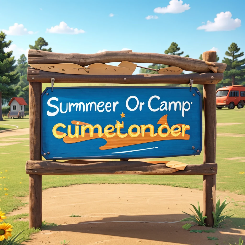 summer camp sign for kids