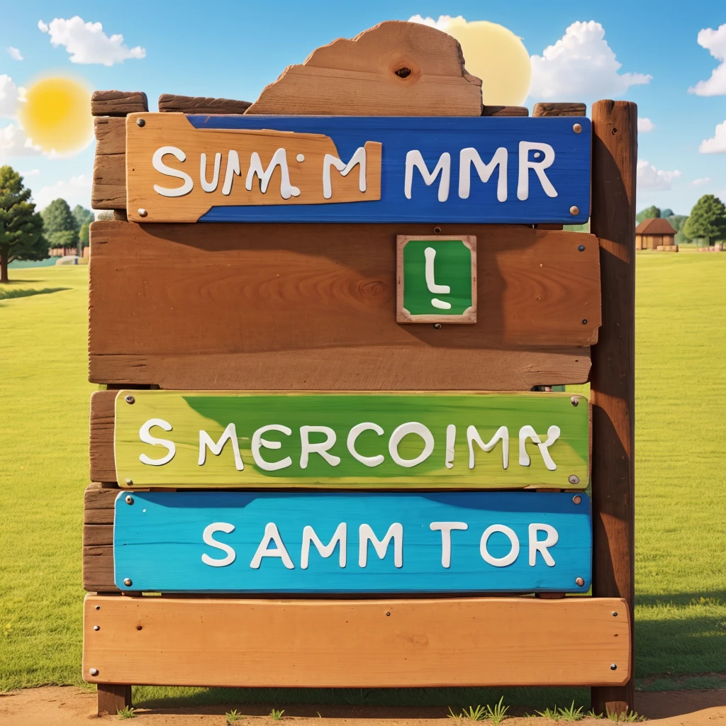 summer camp sign for kids