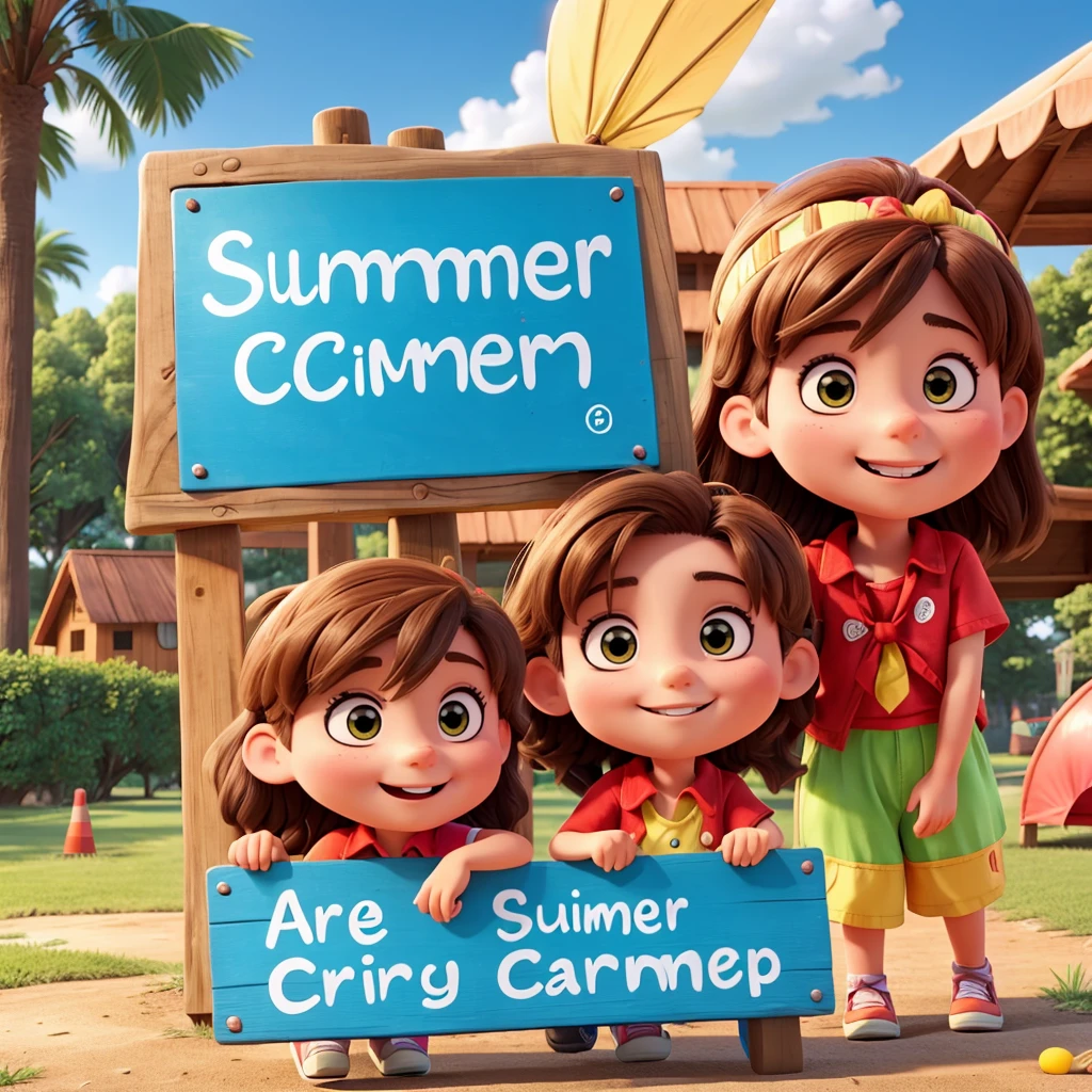 summer camp sign for kids