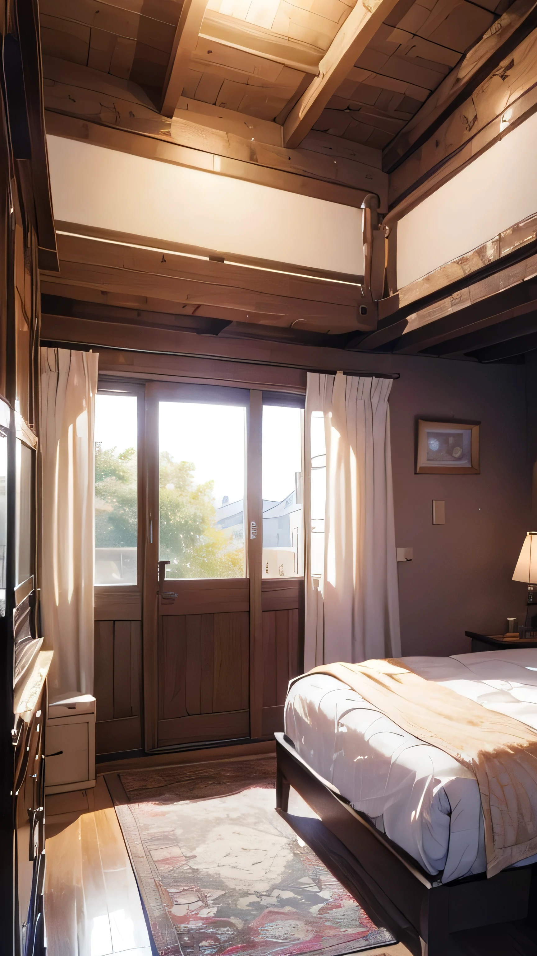 (8k, best quality, masterpiece:1.2), (realistic, photo-realistic:1.37), ultra-detailed,bedroom,no character, bed side view,night,indoor,