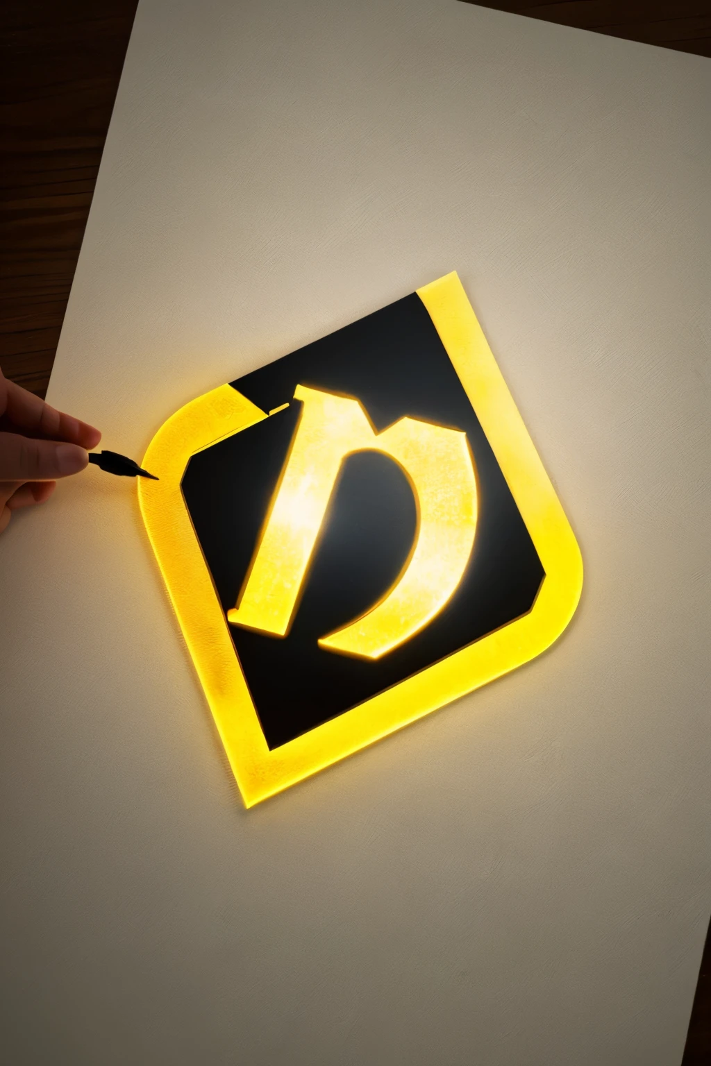 Create YN logo,With Highlight The Light