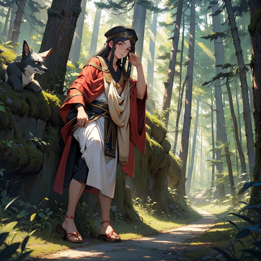 Greek philopher in the forest