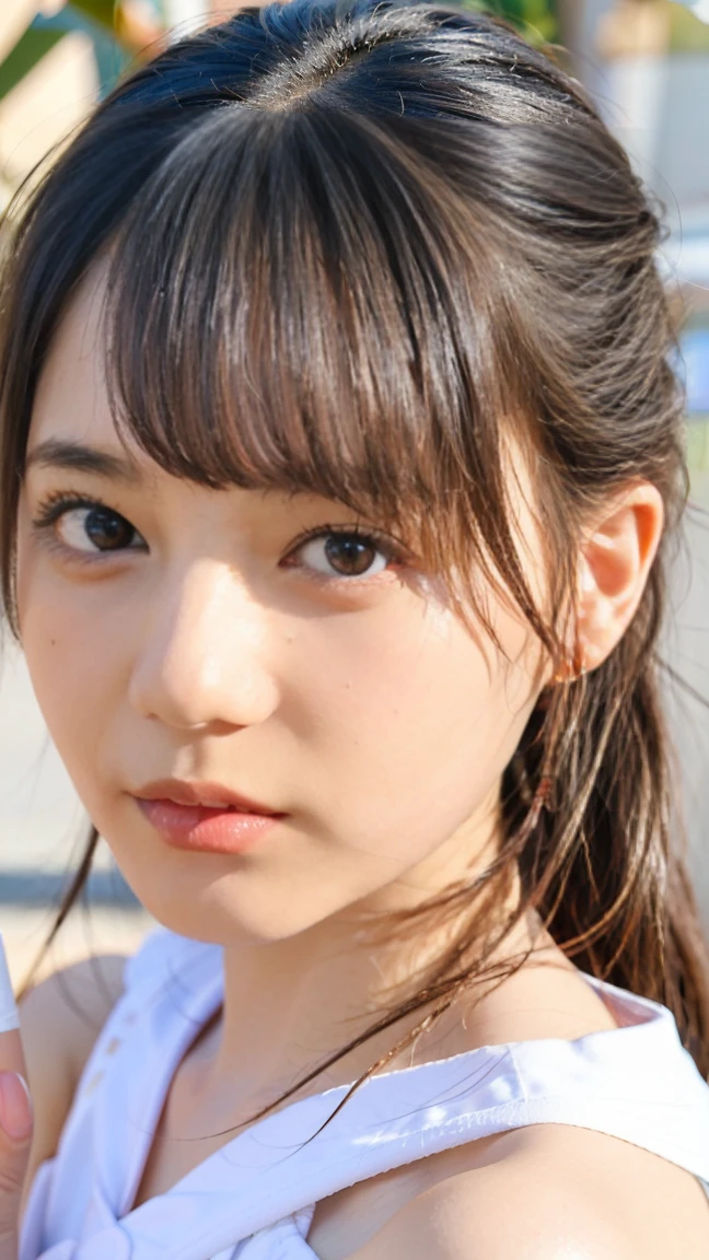 20 year old cute Japan woman, ((Extremely precise and accurate ???????:1.0)), (photo Realistic:1.4), (hyper Realistic:1.4), (最高品質のRealisticな肌の質感:1.4), (Improvement of quality:1.4), (Enhances the beauty of skin texture:1.1), clean and glowing skin, mesh, thin:1.2, (Realistic:1.3), Realisticなライティング, (Smoother lighting:1.05), (Improving the quality of cinema lighting:0.9), Backlight, A gentle light that illuminates the face, Ray Tracing, (Bright light:1.2), 32k, One Japanese woman, fine grain, Detailed face, (Film Grain:1.1), (Natural smile:0), (Accentuates body lines:1.1), High resolution, Natural look, Kind eyes, Enhances hair texture, Delicate light and shadow, Clear skin, Graceful Pose, Beautiful Eyes, Sharp details, Soft light reflection, Beautiful contours, Delicate skin tone, Fine hair texture, Natural background, Natural poses in everyday situations, Lora Style