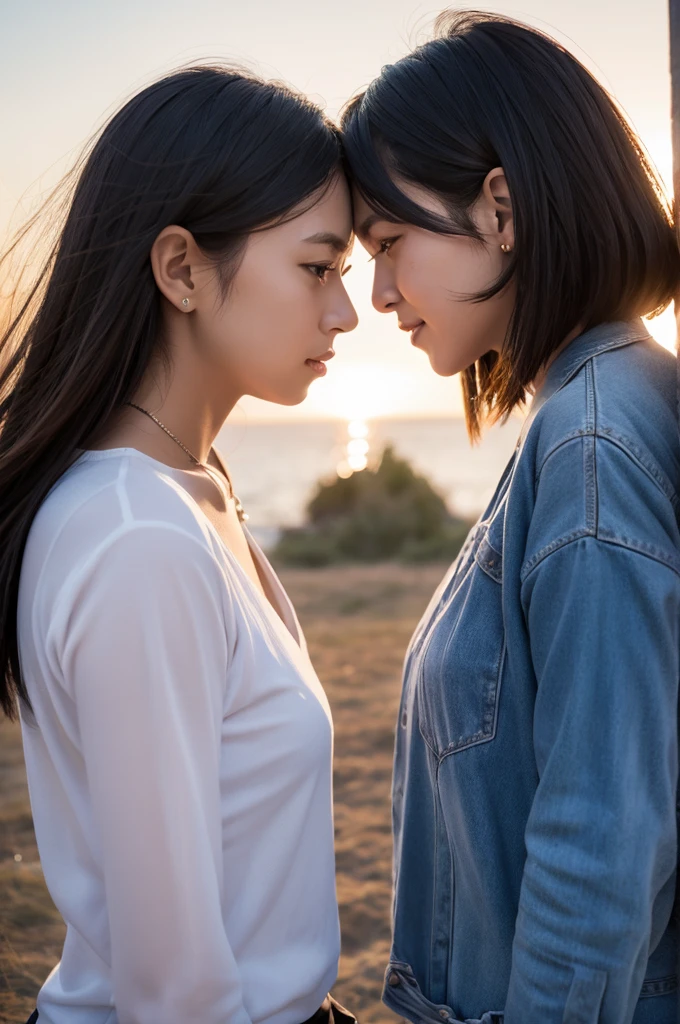 Women facing each other