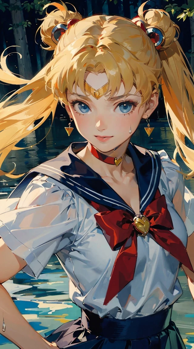 (mvvwdt:1.4):detail_slider_v4:1.25>   (bubbles:0.5), 　((masterpiece)), high quality, very_high_resolution, large_filesize, full color, heavy outline, clear outline, colorful, (beautiful detailed eyes), (beautiful face:1.3), (boyish face:1.3), 1 girl, (femaleranma), (red hair), short hair, (braided ponytail), ((bangs)), bumpy bangs, blue-gray eyes, big breasts, curvy, femaleranma, braided ponytail, (red chinese clothes), sleeveless, tangzhuang, black pants, cameltoe, standing, upper body, ((from side:1.4)), ((portrait:1.8)), ((face focus:1.4)),
