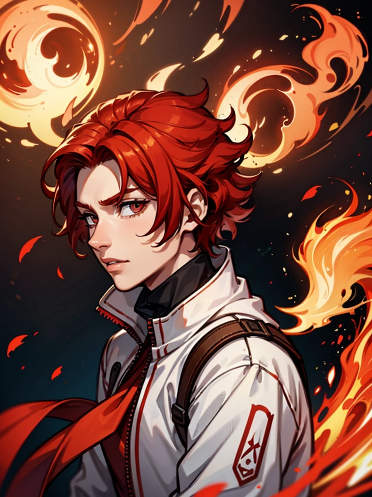 youth,boy,Red hair,flame,hapiness,warrior