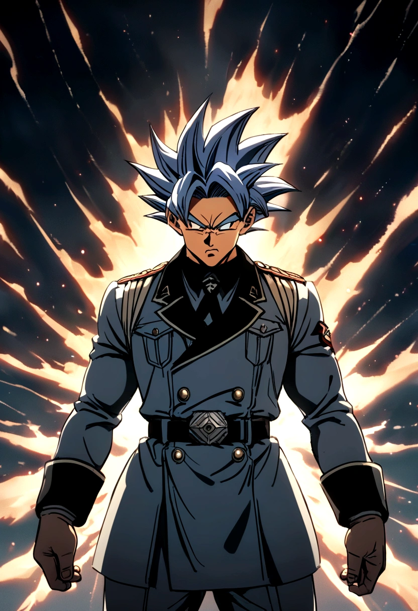 goku transformed into ultra instinct dominated alongside hitler