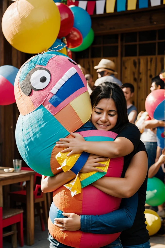 Person Hugging Beer Pinata