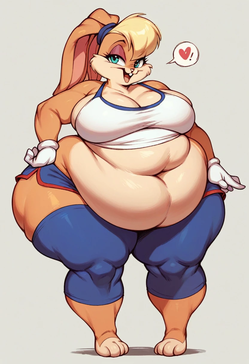 Fat obese sssbbw gluttony huge huge giant belly lola bunny stuffing
