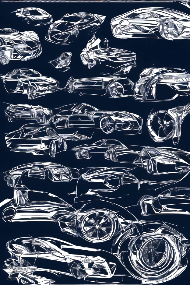You are a top professional designer.。 this time、I decided to design a new car.。 The following are the conditions。 ・Only one car ・Sedan ・Body color is navy blue、Black. Even the wheels are delicate.、Beautifully drawn。 ・ Front、side、Writing the back part separately。