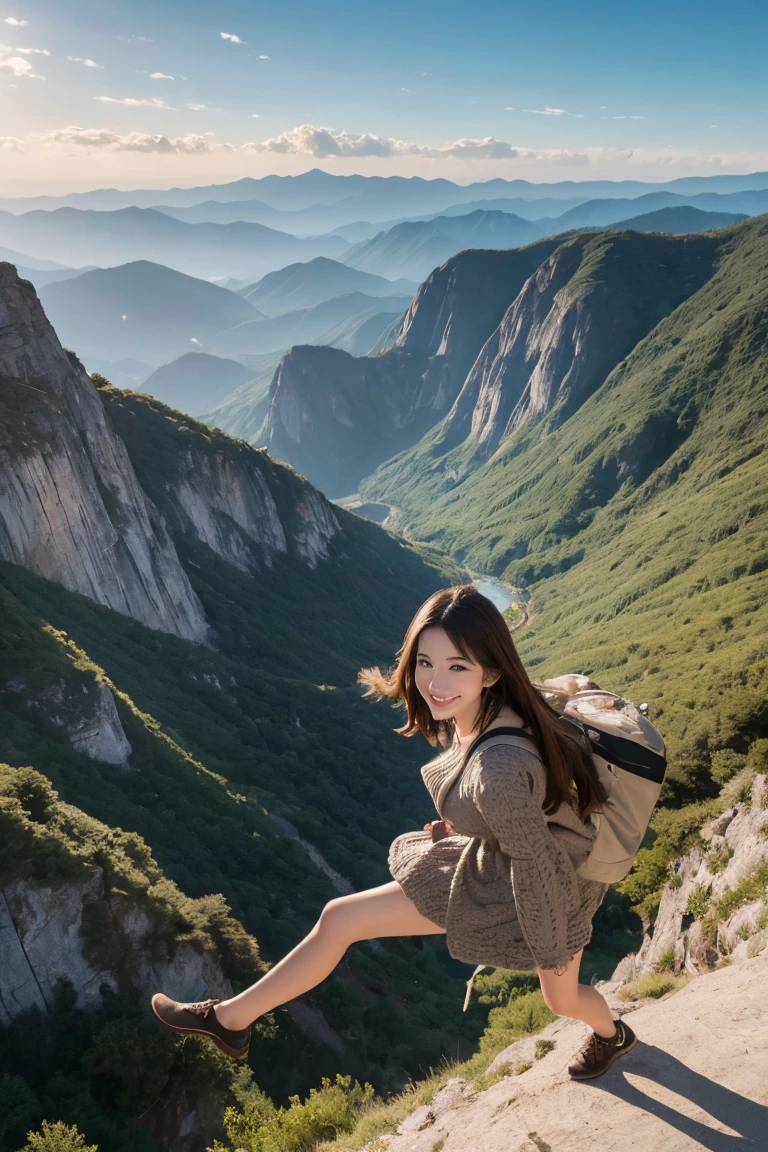 Travel abroad ,Commemorative photo,smile, Highest quality, shape, Very detailed, In detail, High resolution, 8k wallpaper, Perfect dynamic composition, Full Body Shot