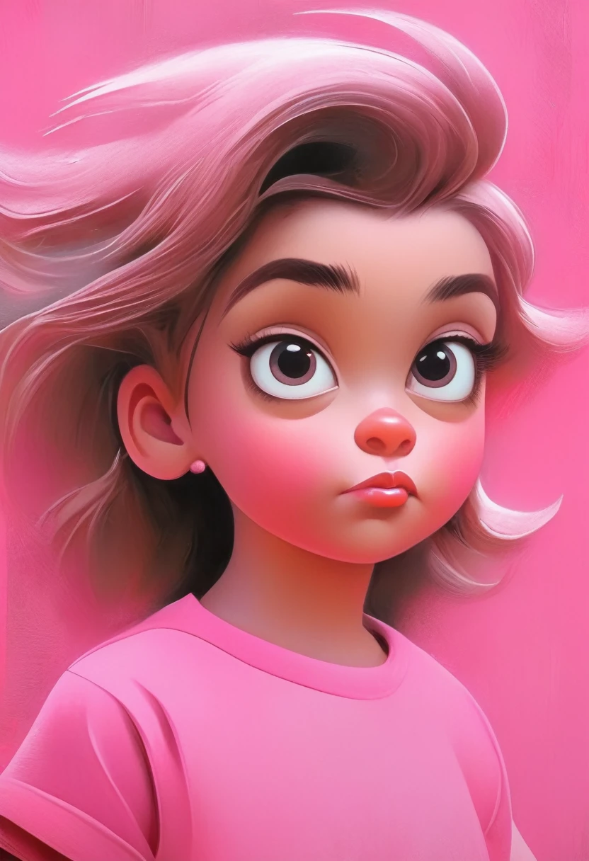 Girl in pink t-shirt