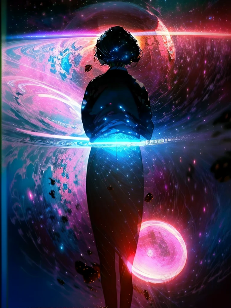 anime - style scene of a beautiful sky with a star and a planet, cosmic skies. by makoto shinkai, anime art wallpaper 4k, anime art wallpaper 4 k, anime art wallpaper 8 k, anime wallpaper 4k, anime wallpaper 4 k, 4k anime wallpaper, anime sky, amazing wallpaper, anime background, heaven planet in background, anime background art