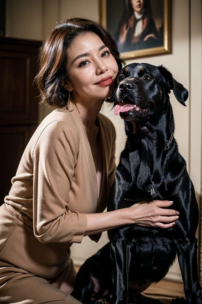 (masterpiece : 1.4), ((perfect dog's open mouth : 1.3))