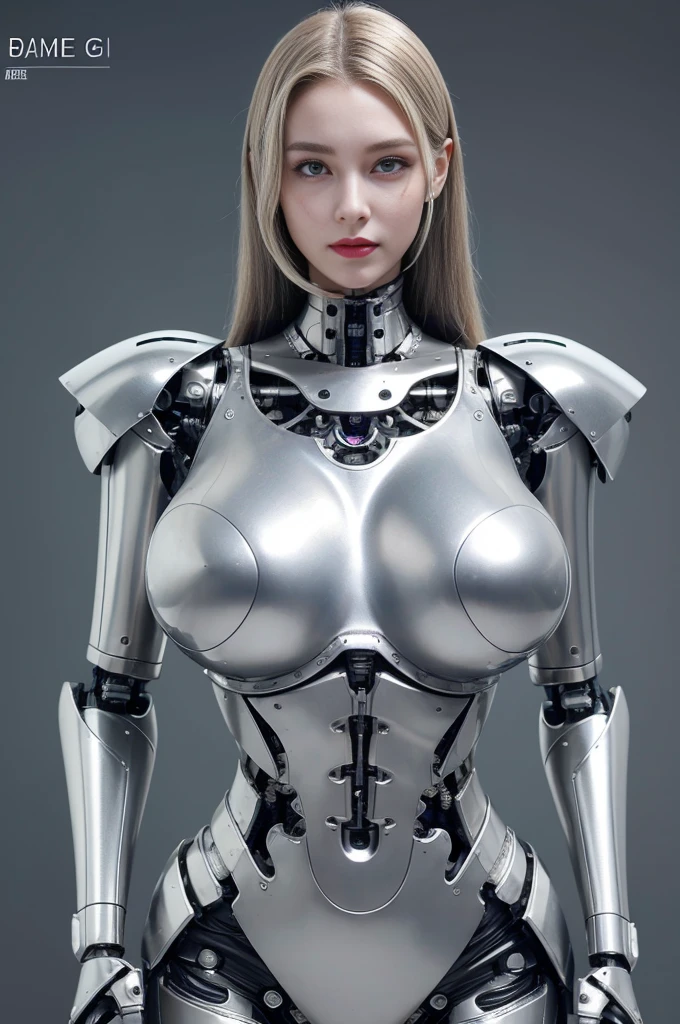 female robot, skin part is only face, silver metal skin, full metal robot body, mechanical parts, electronic wire, cum in pussy, high quality, medium breasts, long hair, tall, thigh gap, full body metal skin, wet, cum in pussy, metallic tits, separated breast, under repair, anatomical body, unreal engine