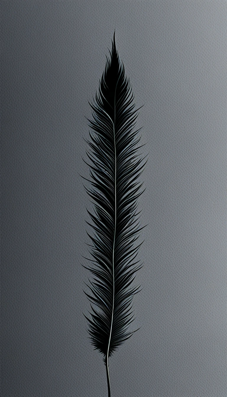 Create a logo of a feather for "Penamemoria".