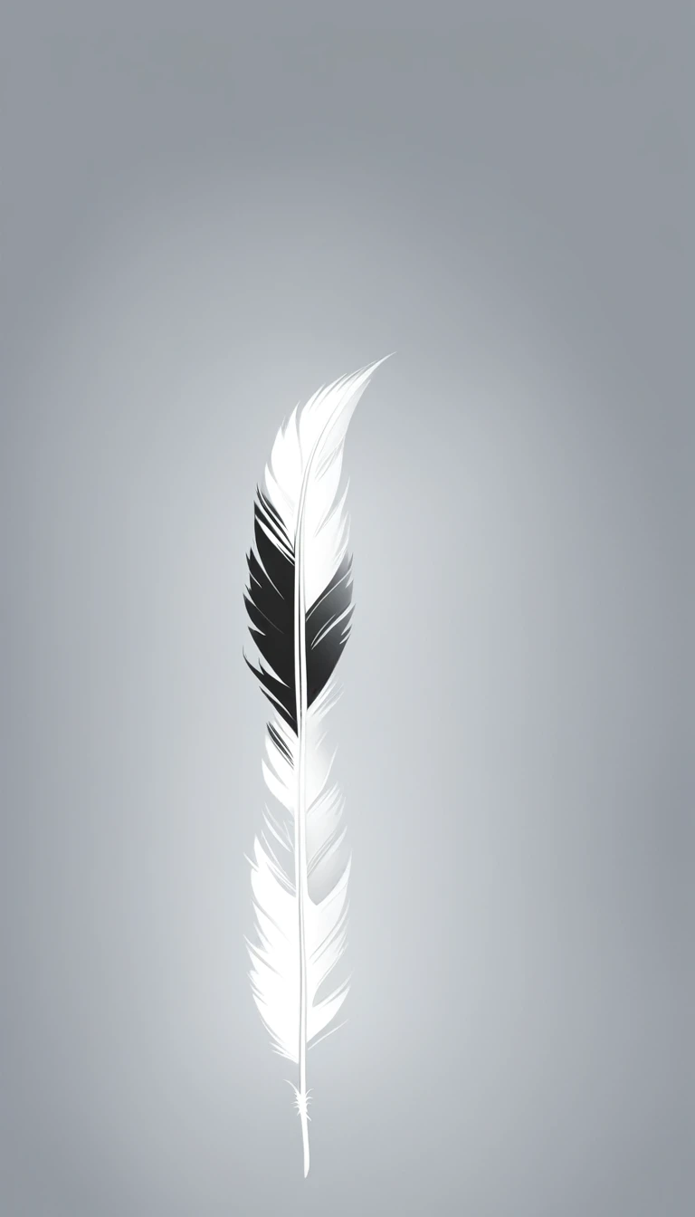 Create a logo of a feather for "Penamemoria".