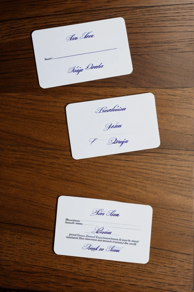 An identification card, on a table, signature in cursive with name, Zoe Luna Bojorge Ortiz 