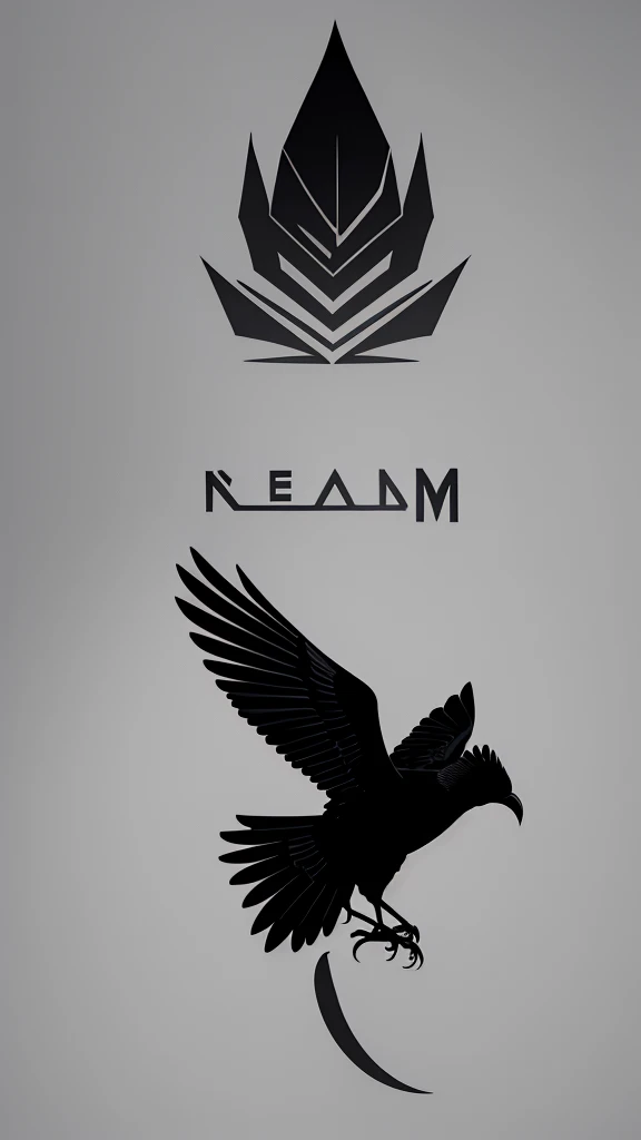 A minimal, modern, simple, cinematic logo design for the brand “Penamemoria". Create a modern, minimalistic, high-quality, logo of a feather-bird
