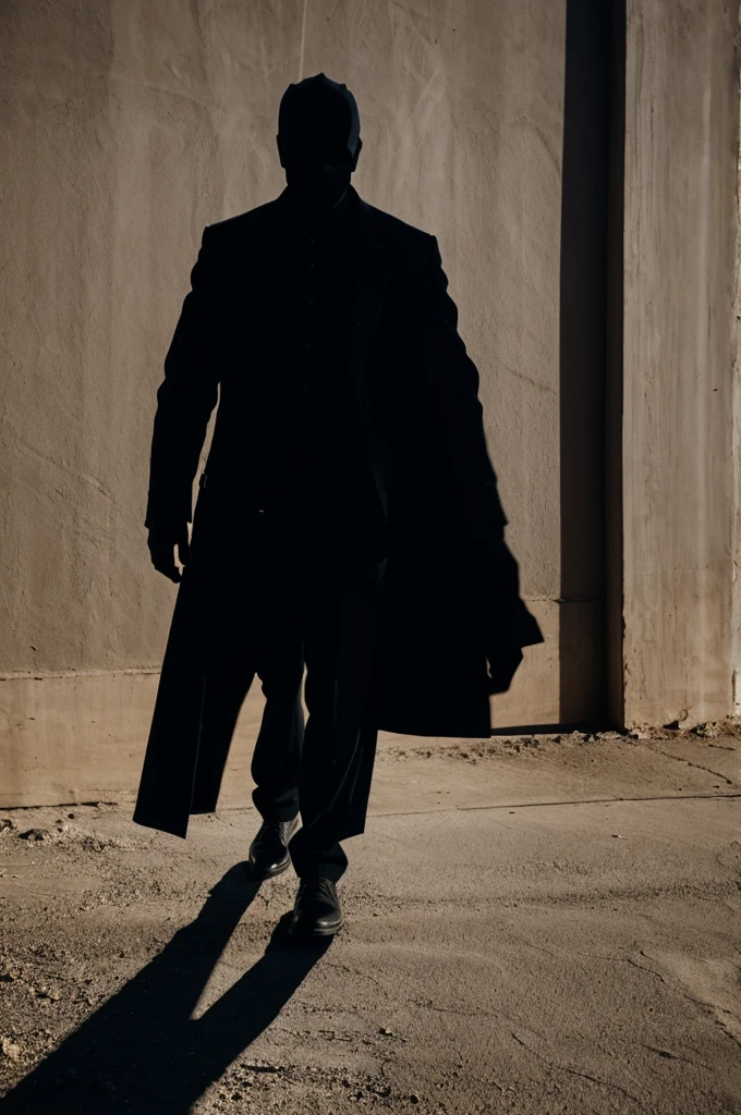 shadow man walking into nowhere