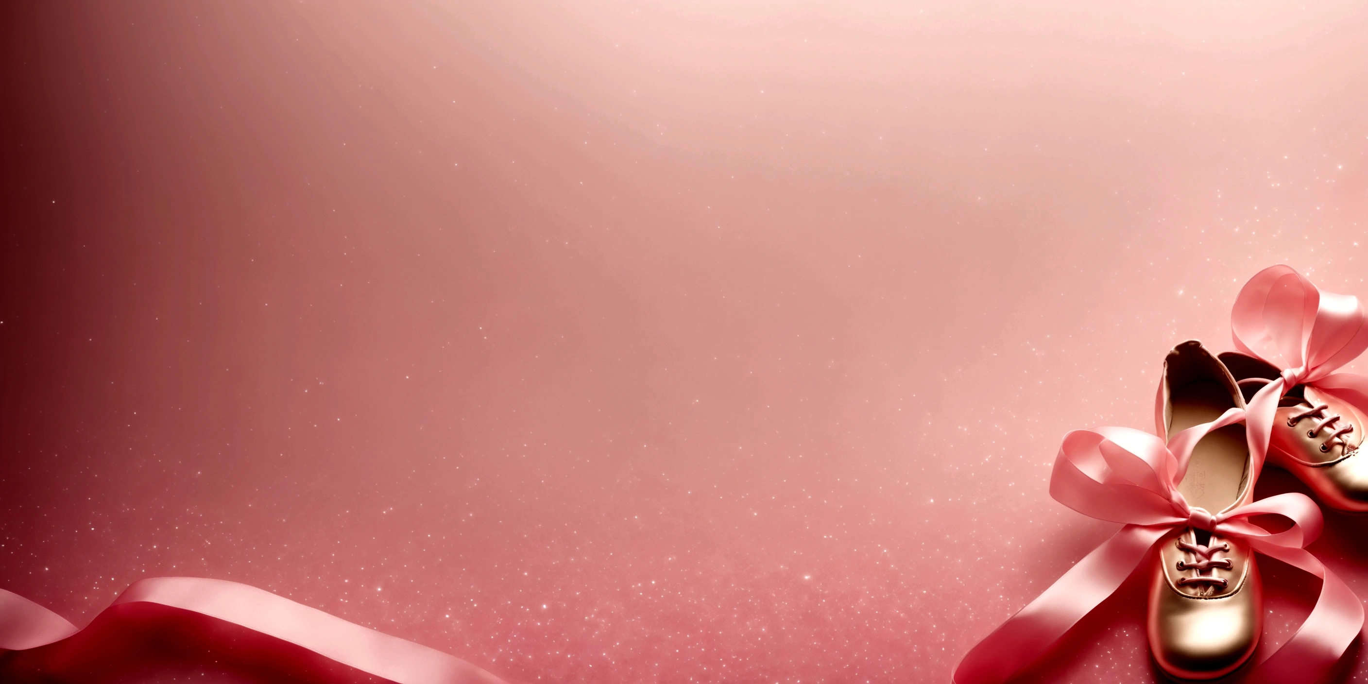 Nice ribbon；Change the style of your ballet shoes。Pink water background，Shining Venus。