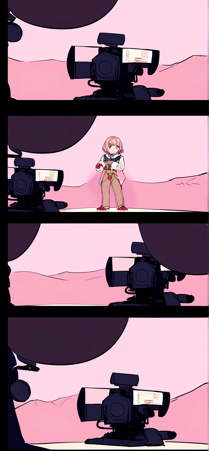 Believe me an image of a female furro with characteristics of a human girl on a background of mountains 