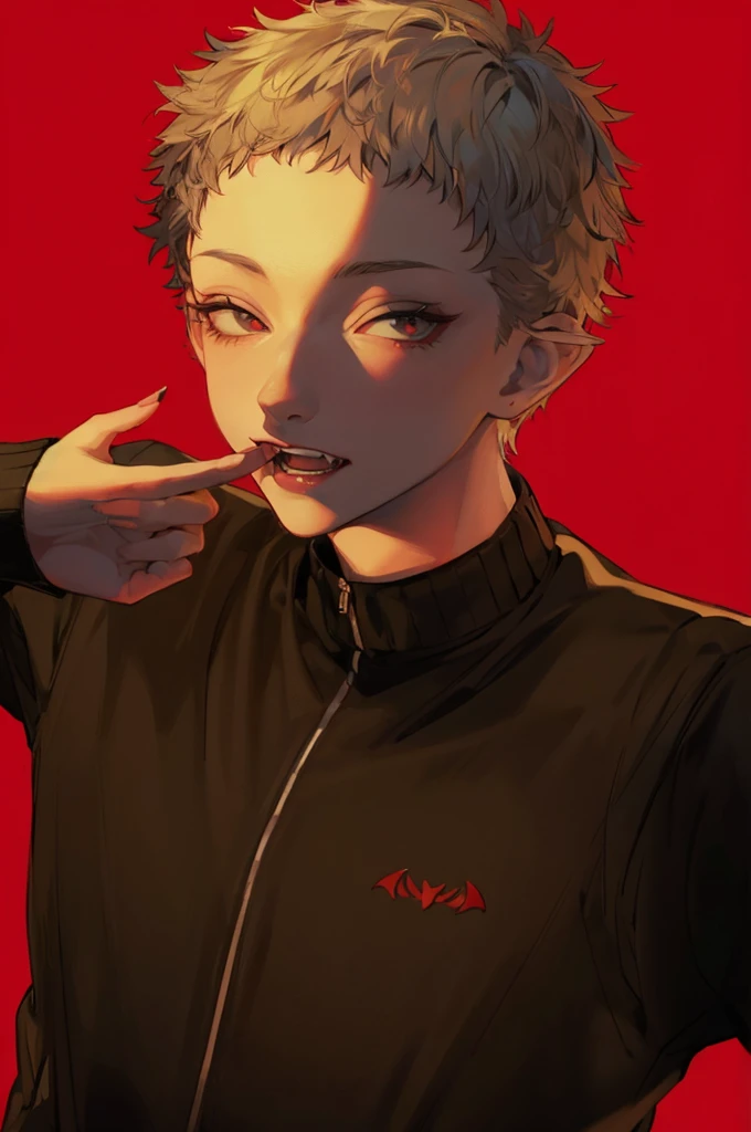 luxury、Short-haired man、Show your fangs