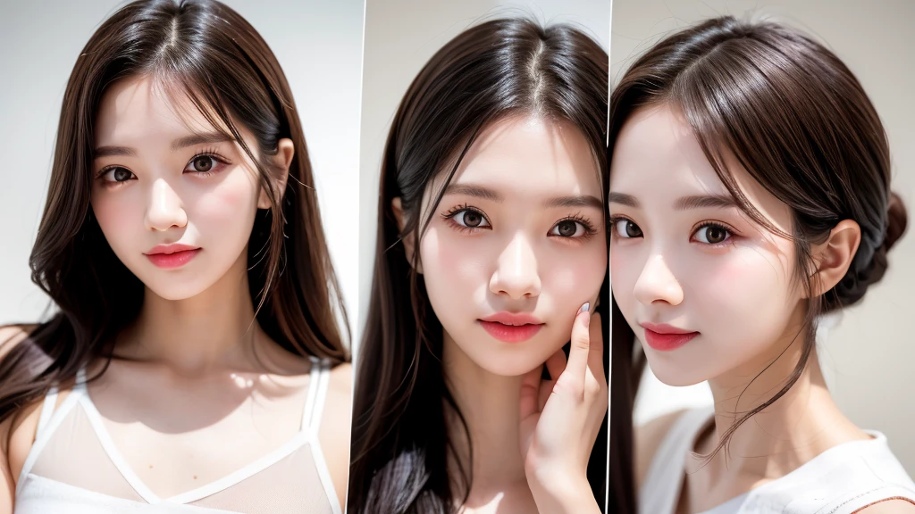High resolution, Medium Hair,Natural color lip, smile,20-year-old girl、cute、Perfect beautiful face and fingers,Blur the background、Physiologically correct body、Beautifully detailed face、Perfect and beautiful double eyelids、Small face、Badminton background、Ultraman