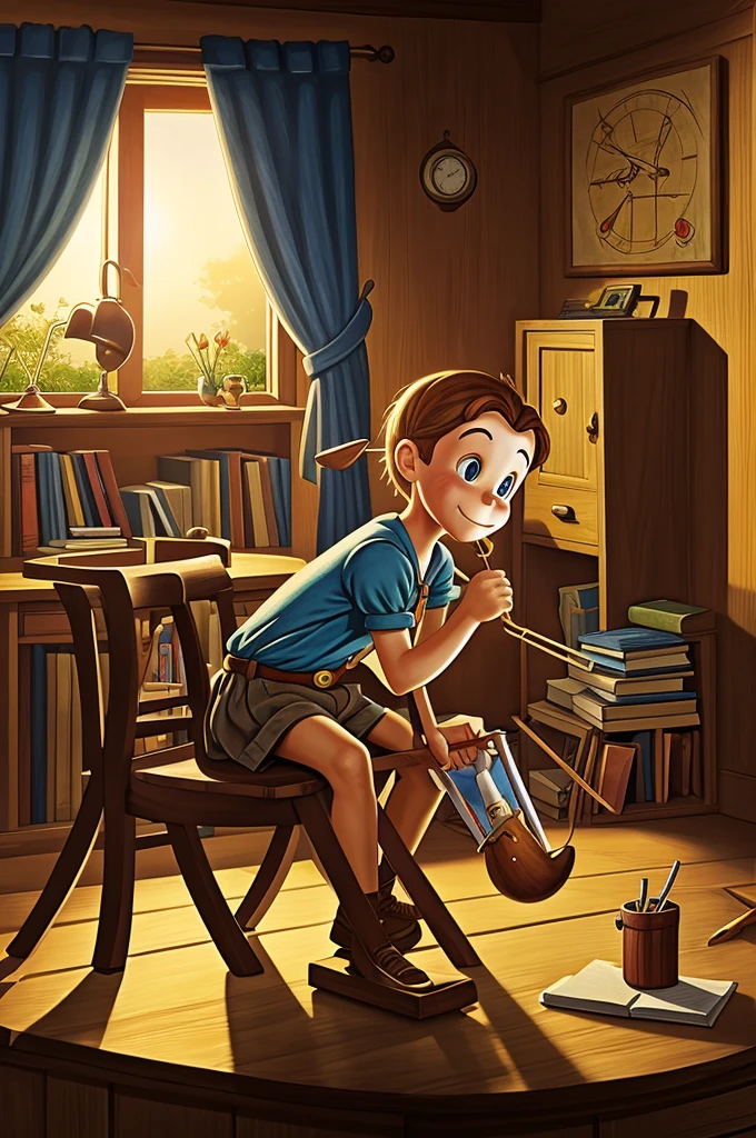 Create an illustration for the book Pinocchio