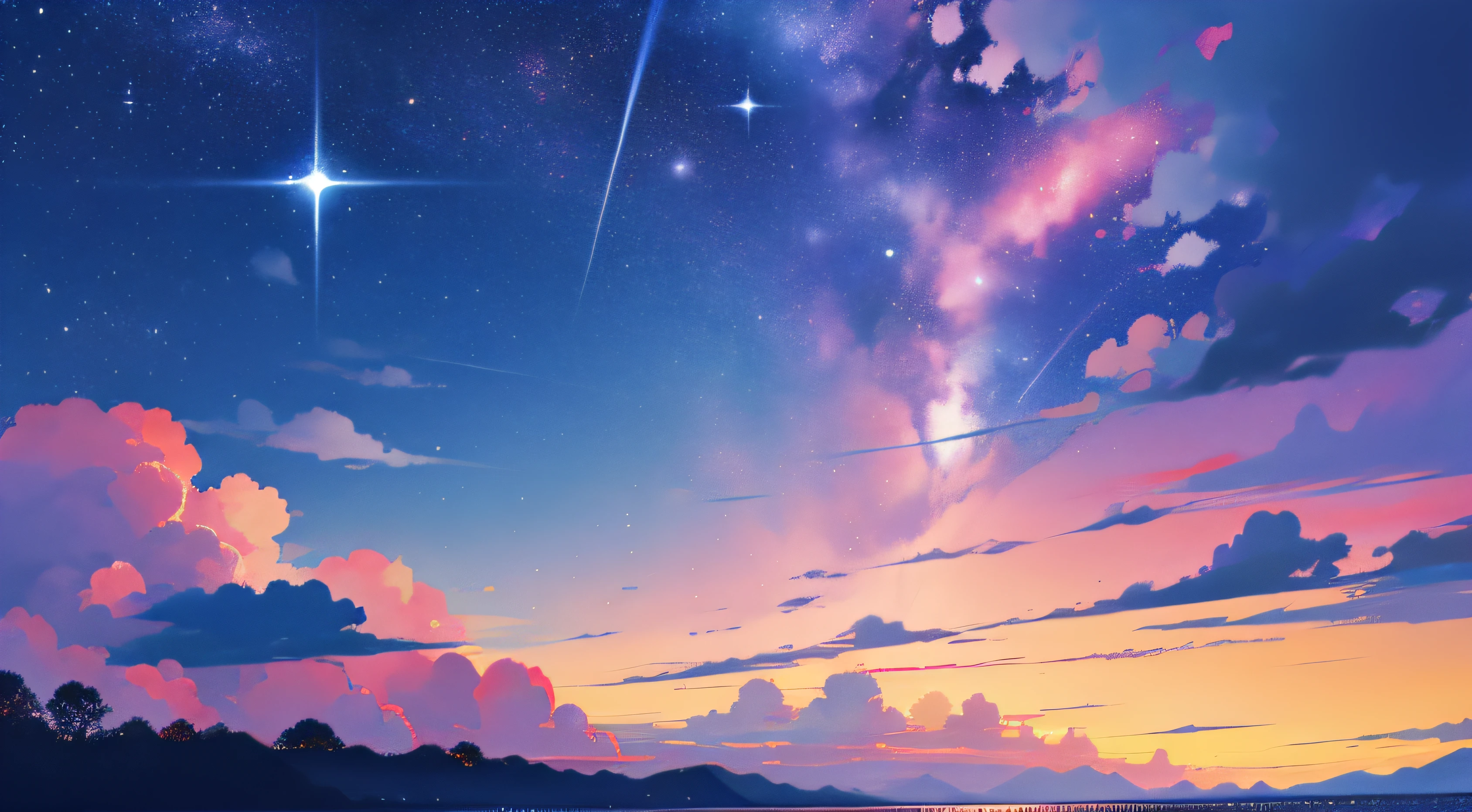 Moon Landscape, Star Rain Wallpaper, Blood Moon