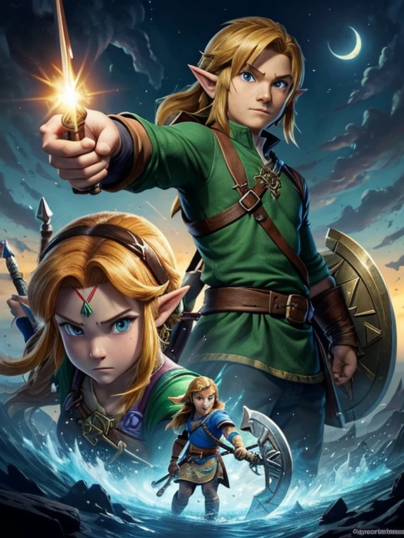 The Legend of Zelda is an action-adventure game in which the player continually embodies a character named Link.

Link is a young boy, or sometimes a young man, who by force of circumstance finds himself embroiled in various adventures. This hero finds himself armed with a sword, a shield and a host of other rather varied items (weapons such as a bow, a grappling hook and bombs, flasks for storing fairies, flippers, etc.). With all this paraphernalia, he can roam to his heart's content, ending the game by rescuing Princess Zelda, daughter of the ruler of Hyrule.

The main enemy is Ganondorf, also sometimes represented in his bestial form, Ganon. Other enemies include Vaati, who appeared in The Minish Cap and Four Swords, or Agahnim in A Link to the Past, as well as Majora's mask in Majora's Mask.

The action generally takes place in the kingdom of Hyrule and involves the Triforce, a divine relic in the form of three golden triangles that can grant a wish to anyone who touches it. Over the years, the storyline has not deviated much from this basic premise, but various elements have been added to deepen the series.

There are only three games in which Zelda does not appear in the strict sense of the word: Link's Awakening, where she is only mentioned at the start of the game when Link awakens, The Legend of Zelda: Tri Force Heroes and Majora's Mask, where she is only seen in flashback.