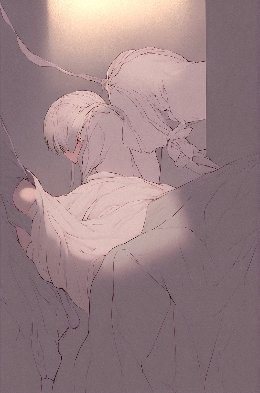 The tied girl was forced down and fucked by the man