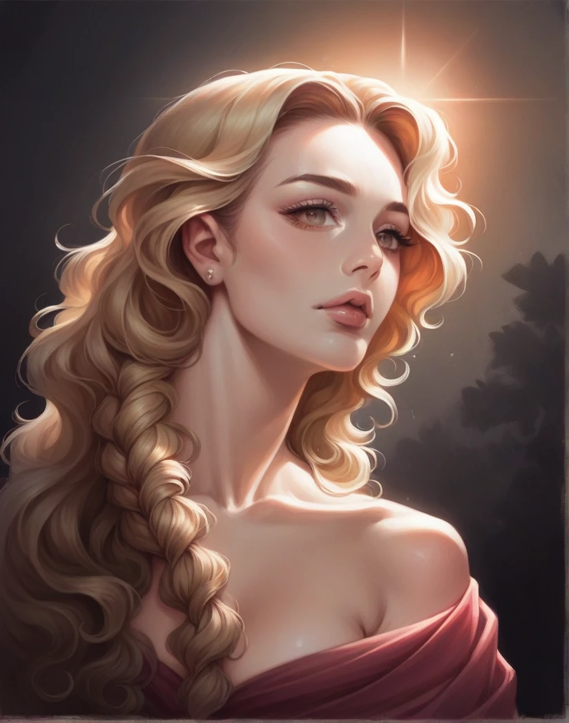 a beautiful mulatto woman, detailed portrait, delicate facial features, high cheekbones, lush lips, long eyelashes, piercing eyes, elegant neck, flowing hair, intricate hairstyle, intricate braids, sun-kissed skin, radiant complexion, serene expression, soft lighting, warm color palette, oil painting, masterpiece, photorealistic, extremely detailed, 8k, high quality