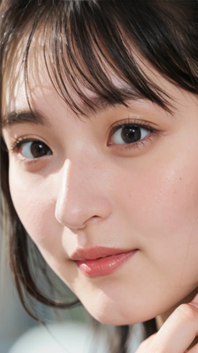 20 year old cute Japan woman, ((Extremely precise and accurate anatomy:1.0)), (photo Realistic:1.4), (hyper Realistic:1.4), (最高品質のRealisticな肌の質感:1.4), (Improvement of quality:1.4), (Enhances the beauty of skin texture:1.1), clean and glowing skin, mesh, thin:1.2, (Realistic:1.3), Realisticなライティング, (Smoother lighting:1.05), (Improving the quality of cinema lighting:0.9), Backlight, A gentle light that illuminates the face, Ray Tracing, (Bright light:1.2), 32k, One Japanese woman, fine grain, Detailed face, (Film Grain:1.1), (Natural smile:0), (Accentuates body lines:1.1), High resolution, Natural look, Kind eyes, Enhances hair texture, Delicate light and shadow, Clear skin, Graceful Pose, Beautiful Eyes, Sharp details, Soft light reflection, Beautiful contours, Delicate skin tone, Fine hair texture, Natural background, Natural poses in everyday situations, Lora Style