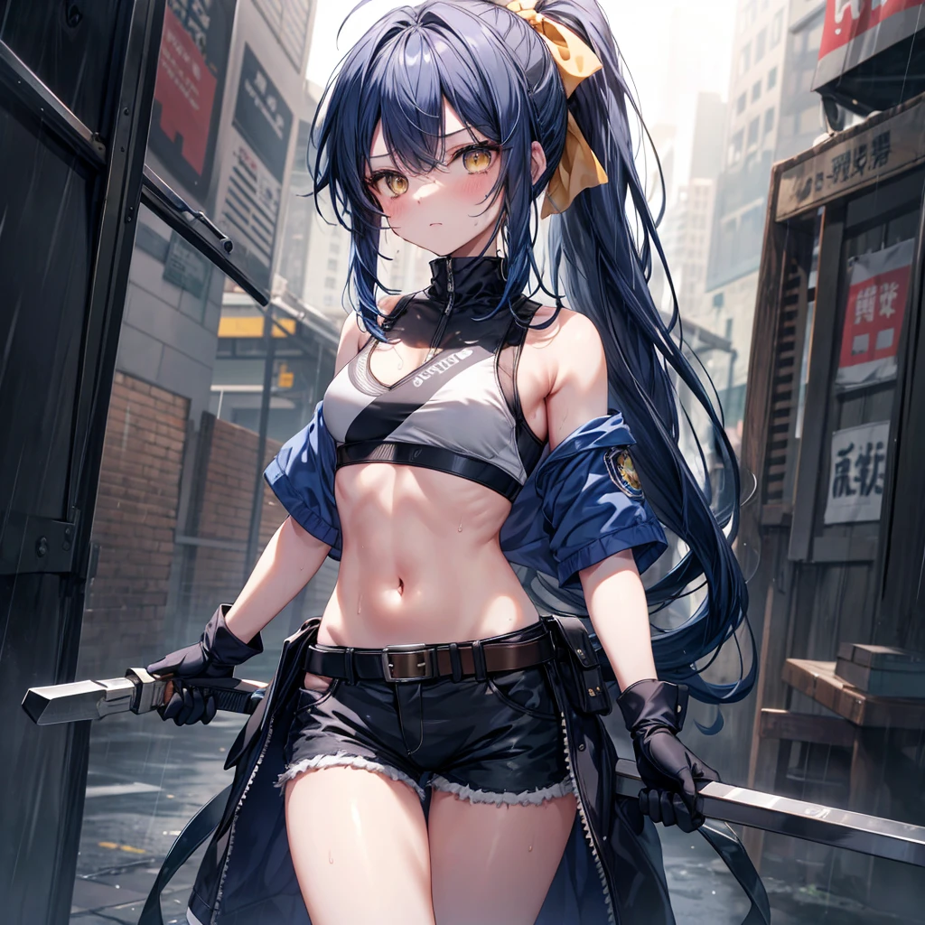 Big breats, huge hip, tight waist, NSFW, Stroll, at a park, sobbing, in the midst of farting, her legs are spread out, naked,