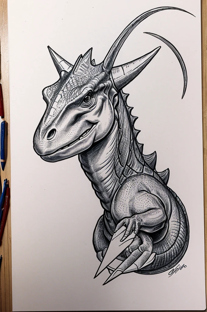 Drawing dino sakura