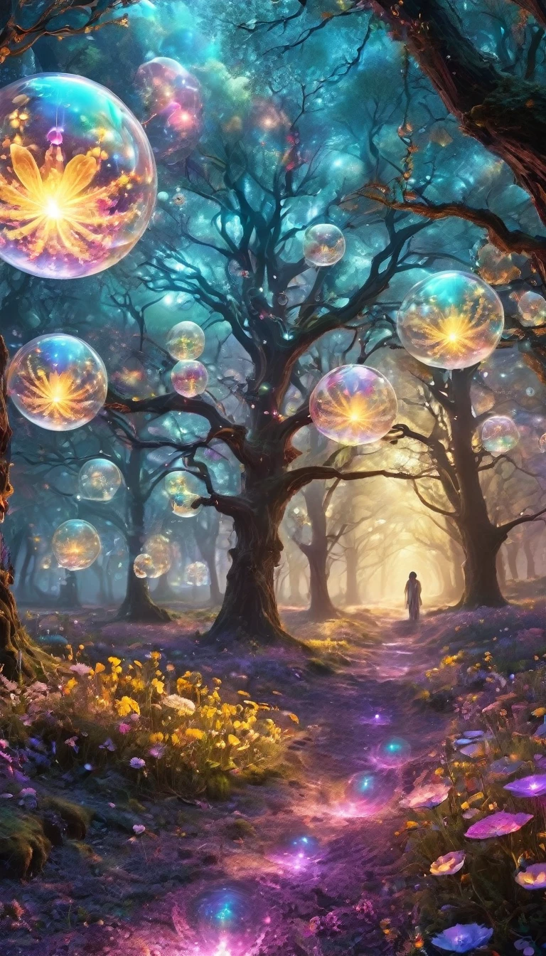fractal,Shine,Creepy Twins,Glittering, Veera, Extremely small light-emitting quantum dots, Extraterrestrial、Flower Field、wood、forest、Soap bubble、lanthanum、ghost、Fairy