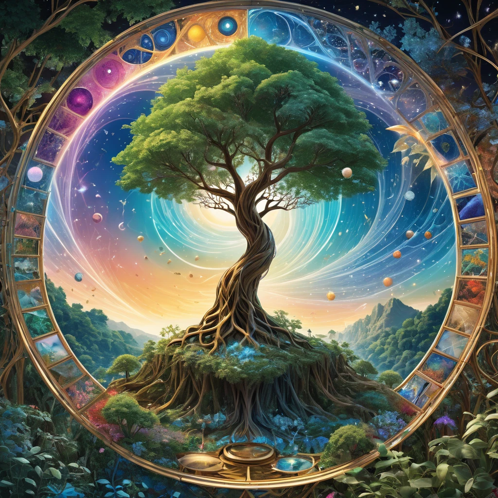 (Evolution of life)、Fibonacci、the golden ratio、melted wax、Visible brush strokes、3D tessellation wireframe、neural graphic、neurons、The Tree of Life、Farbe、tenderness、passion、The ultra -The high-definition、8K UHD、​masterpiece
